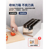 Customized stainless steel knife rack, kitchen storage rack, knife box with lock, cabinet with lid, commercial knife holder, knife box, knife storage rack box, thickened four-compartment knife box with lid, double lock buckle, free 2 locks