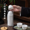 Tingda disposable Kung Fu tea cup, rice husk drinking cup, hospitality tea set, small tea cup, tea cup, household commercial Daoxiang tea set, disposable tea ceremony cup, 50 pieces + tea cup holder*1 cup capacity 60ml