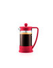 BODUM Brazilian French Press Coffee Maker with Glass Bottle 34 oz Warm Red