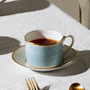 Wedgwood Eternal Light Cup and Saucer Set Bone China Coffee Cup and Saucer Light Luxury Afternoon Tea Cup and Saucer Home Eternal Light Cup and Saucer Set