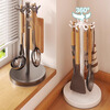 Hu Xiansen rotating spatula storage rack kitchen supplies hook rack household multi-functional countertop kitchen utensils spoon storage rack