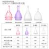 AIWO Beibei menstrual cup silicone menstrual cup can drain menstrual cup, a magical device for aunts to prevent side leakage during menstruation, can swim and exercise, second generation new model, can drain liquid, transparent + gift bag S size