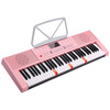 Meirkergr MK-288 pink smart version + piano stand 61-key multi-function teaching electronic keyboard for children beginners musical instrument connection microphone headset mobile phone pad with piano stand