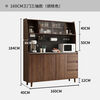 Yixusen solid wood sideboard integrated wall-mounted Nordic modern living room wine cabinet tea cabinet multi-functional kitchen storage cabinet solid wood walnut glass door 80