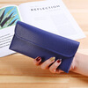 Kangaroo (KANGAROO) new women's bag women's long wallet women's fashion bag thin student wallet simple buckle card slot wallet pink