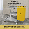 Kaimujie stainless steel cleaning cart cleaning trolley hotel room multi-functional linen cart property cleaning special KC-01 double hook royal blue bag