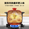 KOBACH casserole, stew, simmer, ceramic pot, fry, Chinese medicine pot, high temperature resistant, non-cracking, health-preserving soup cooker, electric ceramic stove, gas stove, large size with red lid (1-7 people) 4.8L
