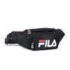 FILA men's and women's waist bags, couple chest bags, shoulder bags, casual sports fashion, cycling travel, simple shoulder bags, LOGO Black, one size
