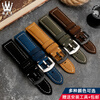 Beautiful My Lai adapts to Citizen Eco-Drive Black Warrior CA0615 AT9097 CA0775 series genuine leather watch strap accessories black black pin buckle 22mm width