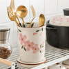 Duomeiran Japanese-style cherry blossom chopstick tube ceramic chopstick holder household drain chopstick basket chopstick bucket chopstick cage storage chopstick holder hand-painted cherry blossom chopstick tube