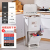 Yue Changsheng kitchen trash can large capacity with lid push pedal integrated classification Japanese double layer large dry and wet separation 42L manual lid opening +4