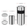 Supercloud (Shu Kou) stainless steel trash can ash bucket community property smoking bucket elevator entrance chimney extinguisher vertical outdoor with ashtray hotel cigarette butt trash can