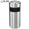 Lingxiang cylindrical 24*62cm stainless steel vertical with inner bucket smoke extinguishing and ash collection ash bucket hotel trash can