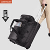 LUCKY CLUB trolley bag travel bag Oxford cloth portable canvas short-distance boarding backpack luggage bag 20 inches calm black