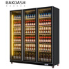 BAKDASH full screen refrigerated display cabinet commercial freezer refrigerated display cabinet wine air-cooled fresh cabinet supermarket convenience store refrigerator vertical beverage cabinet beer cabinet | double door | 1000*600*1830 first-level energy efficiency Pro anti-fog model | frequency conversion energy saving