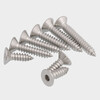 Weiwang 304 stainless steel flat head hexagonal self-tapping screws countersunk head self-tapping screws woodworking screws DIN7991 M4*30 (20 pcs)