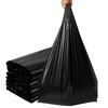 Yueda Jieli vest-type garbage bag, convenient home office storage bag, classified plastic bag, small and medium-sized cleaning bag, thickened and leak-proof, vest (32+13)*55cm black, one handful, 100 pieces