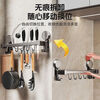 Centennial Zhenghe kitchen rack hook wall-mounted suction cup pot lid rack punch-free hanging rack row hook pot spatula spoon utensil storage