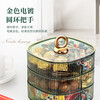 Baicaoyuan Candy Box Fruit Plate Melon Seeds Dried Fruit Nut Fruit Plate Compartment Snack Storage Box Living Room Light Luxury Green Three-Layer Cover