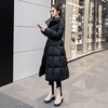 Sibaishe mid-length down jacket 2025 winter new women's hooded waist slimming thickened jacket