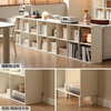 Genji Muyu solid wood bookshelf white cream style study room bookcase grid cabinet wall display rack 0.7 meter bookshelf (2*2 grid)