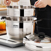 Shunda (SND) Japanese steamer 304 stainless steel thickened double bottom single layer multi-purpose soup pot open flame induction cooker universal 22cm