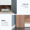 Pingziji multifunctional tatami bed set, small apartment storage cabinet, bedroom furniture, ENF grade paint-free board customization, embossed walnut, 1.5m tatami + vertical cabinet
