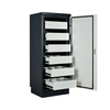 Yueyue Shang Anti-magnetic cabinet 4-drawer mechanical lock disk fire-proof and moisture-proof anti-magnetic safe anti-magnetic information safety cabinet 525*480*1100MM YYS-FCG-018