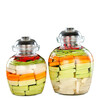 Wuji pickle jar thickened glass pickle jar household water-sealed large Sichuan pickle jar glass 15 catties + base clip + brush