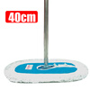 Lingdu cotton gauze floor dust mop push flat large mop one mop thickened stainless steel rod replacement mop head thickened 40cm with thickened stainless steel rod/set