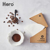 HeroV type coffee filter paper drip filter cup hand-brewed coffee filter paper v60 smart cup original wood pulp fiber filter paper v01 original color 50 pieces-1-2 people
