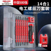 Delixi 14-in-1 screwdriver high-hardness electrician special-shaped screwdriver bit set household repair tools Delixi electrician screwdriver set 14-in-1