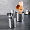 Jianjiayiju stainless steel chopstick barrel draining tableware cage kitchen spoon chopsticks cutlery storage tube storage rack chopstick cage bamboo skewer straw bucket small size