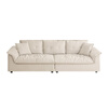 Jingdong Yunfan Cream Wind Fabric Sofa Anti-cat Scratch Short Velvet All-in-One Two-Purpose Lazy B&B Sofa 2.7m