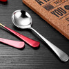 QZT Thickened 304 Stainless Steel Spoon Household Adult Watermelon Spoon Children's Internet Celebrity Spoon Cute Fruit Spoon Thickened 304 2 Pack Red