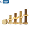 Guwanji copper screws and nuts set, external hexagonal screws, bolt cap combination screws, national standard fasteners, M5x10 5 sets