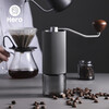 HeroS02 hand grinder stainless steel six-star grinding core outdoor portable manual coffee bean grinder s02 grinder curved handle 6-star grinding core - gun gray