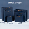 Hongdi dark blue gift bag handbag kraft paper bag gift bag tobacco and tea packaging bag business gift bag vertical small size 14*6.5*16cm 5 pieces