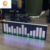 LED audio spectrum display, sound pickup atmosphere light, voice-controlled music spectrum, gaming room atmosphere rhythm light, car-mounted, two-digit spectrum-stereo