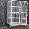 Jingxinda Movable Logistics Trolley Folding Logistics Cart Warehouse Sorting Truck Express Cage Car Linen Cart E-commerce 1100*800*1700 Four Small Door Encryption