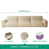 Quanyou Home Modern Simple Leather Sofa Living Room Cream Style Cowhide Straight Sofa Home One-Word Sofa
