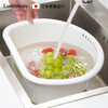 Lustro ware original imported wash basin, vegetable basin, silver ion fruit basin, plastic drain basket, multi-functional vegetable basket, drain basin (made in Japan) K-1647