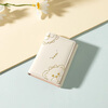 Zhenxi wallet female large capacity card holder student female niche versatile high-end sense folding fashionable folding small zipper bag cute bear wallet white