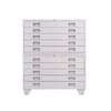 Pioneer steel base map cabinet file cabinet engineering data drawing storage cabinet A0 No. A1 drawer type film cabinet map cabinet customization No. 0 white single section (with wheels) 1.2 plates