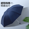 Paradise Paradise Umbrella, sunny or rainy, folding umbrella for women and men, customized advertising umbrella with printed logo, sunscreen umbrella, sunny or rainy umbrella, sunshade, navy blue (336T silver plastic model, diameter 99cm), 8 ribs