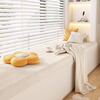 Lanlifang Imitation Cotton Linen Coconut Brown Latex Bay Window Cushion Window Sill Cushion 2026 New Four Seasons Tatami Seat Cushion Customized Chenille-Dark Gray Supports Customization Contact Customers for Recommended Sizes