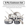 Viking 10-piece set of five-layer stainless steel cookware, universal induction cooker, professional kitchen cooking set