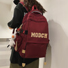 Doublestar schoolbag, junior high school girl, high school student backpack, trendy large capacity sports simple computer bag, red with duck pendant
