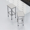 Jingku 304 stainless steel stool 34*24*45cm thickened workshop work stool assembly line metal stool dust-free laboratory hospital dining table chair