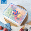 Lock and Lock plastic crisper large capacity lunch box sealed box storage box portable kitchen storage box refrigerator freezer rectangular 1400ml